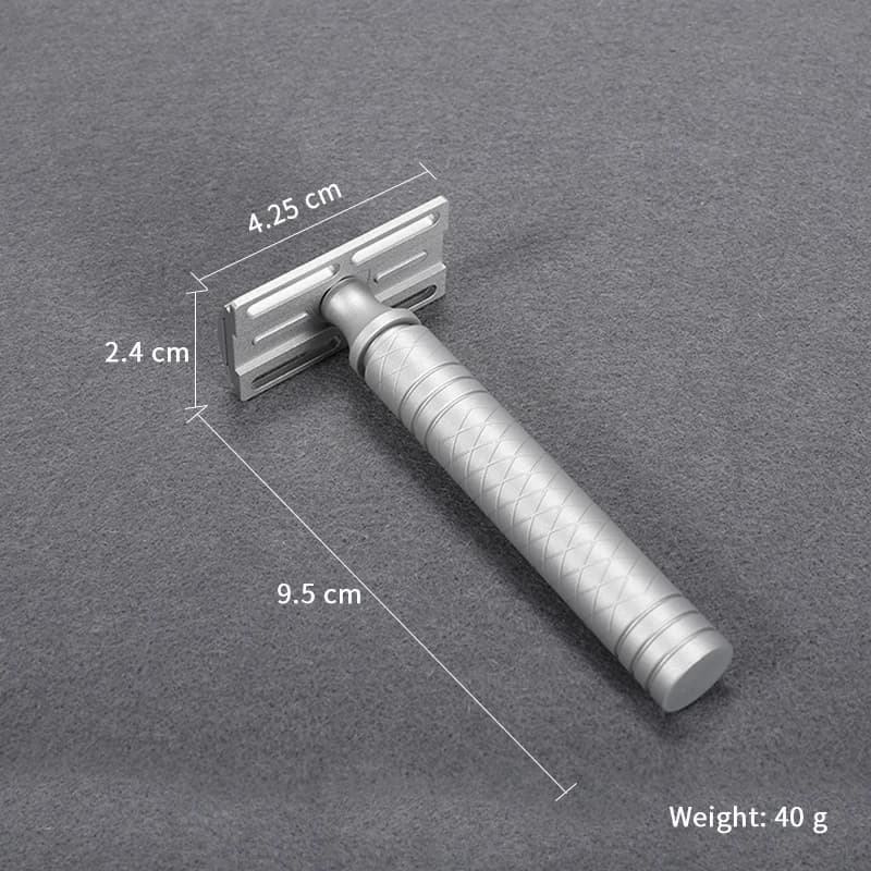 Rasoir léger en alliage d'aluminium à Double tranchant pour hommes, sécurité manuelle CNC, poignée a