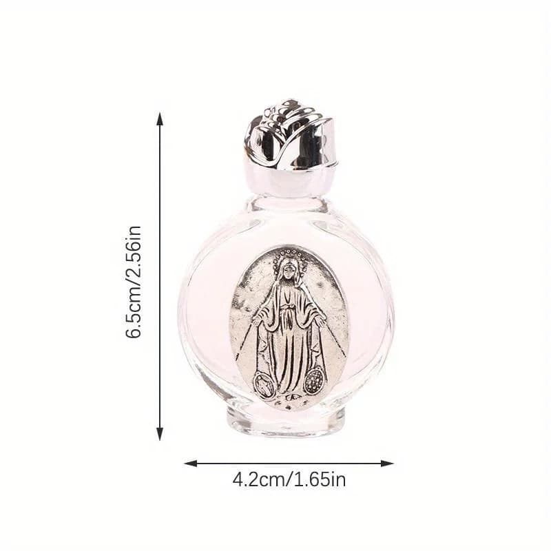 Bouteille d'Eau Sainte de Jésus, Croix Religieuse, Sculpture Vierge Chrétienne, 1 Pièce
