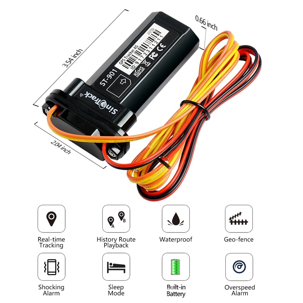 Mini ST-901 Étanche 4 PIN Câble avec citations pour Télécommande un.com Tin Batterie 101GPS Tracker 