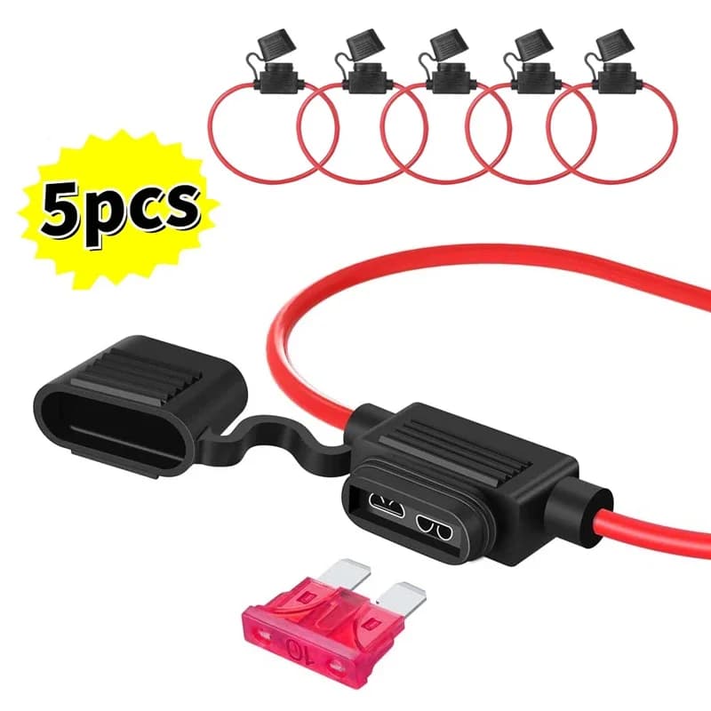 5 pièces 14AWG voiture Mini boîte à fusibles Type de lame en ligne porte-fusible étanche pour 2V 30A