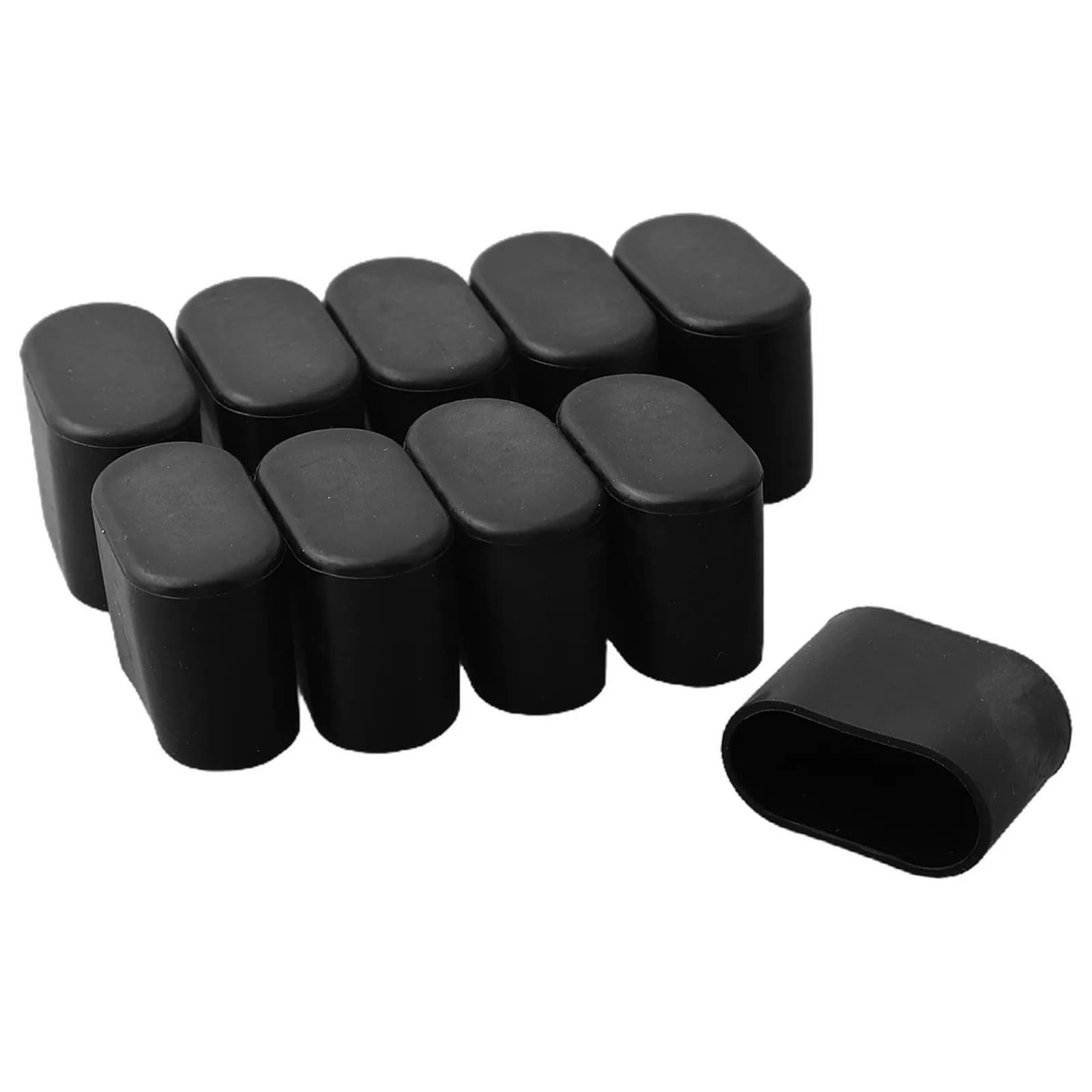 Capuchons de pieds de chaise en caoutchouc, 10 pièces, couvertures ovales, pieds de Table, protecteu