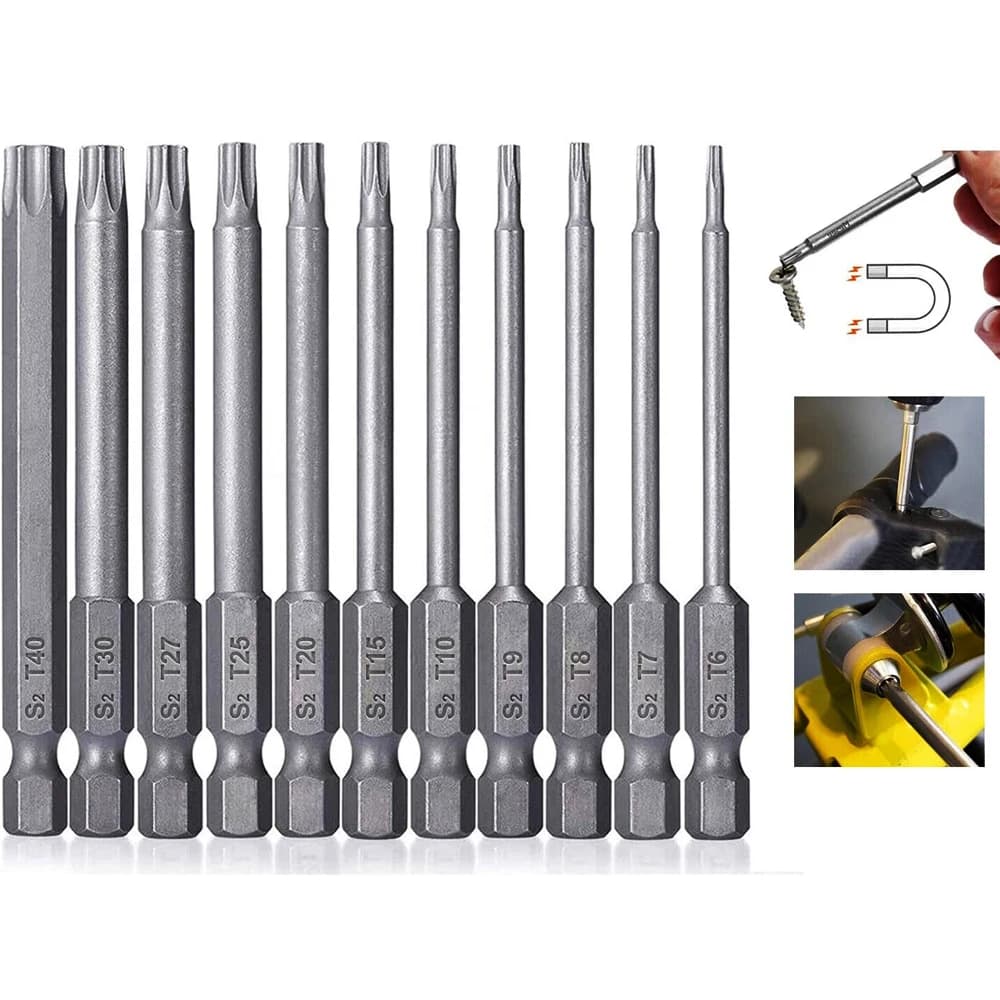 Jeu d'embouts de sécurité Torx 11 pièces, jeu de tournevis de sécurité magnétique en acier S2 tourne