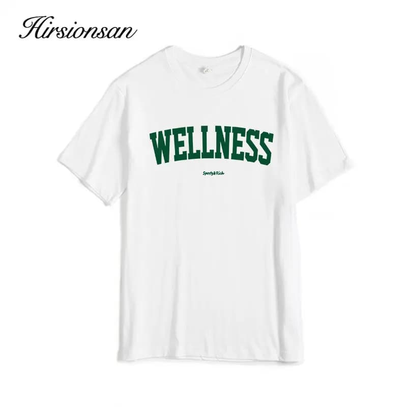 Hirsionsan Simple Haute Rue T-shirts Femmes Été Décontracté Doux O-cou T-shirts À Manches Courtes Fe