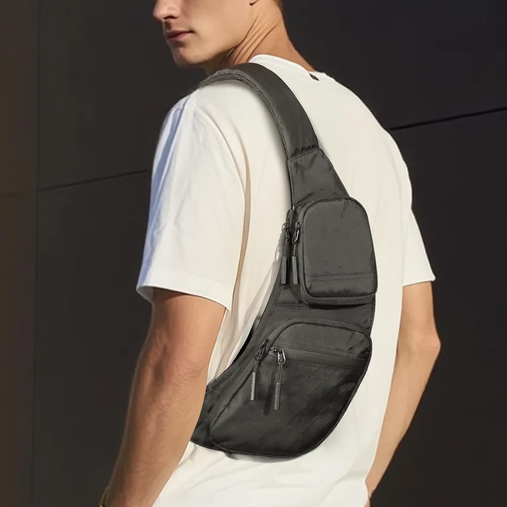 HcanKcan Sac à bandoulière décontracté pour homme léger et imperméable en tissu X-Pac Sac à bandouli