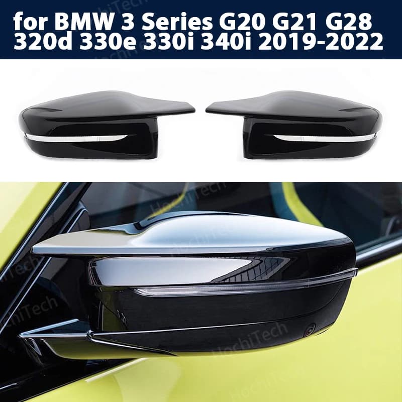 Couvercle de rétroviseur latéral noir brillant G30 G38, pour BMW série 3 4 5 7 G20 G21 G28 G22 G11 G