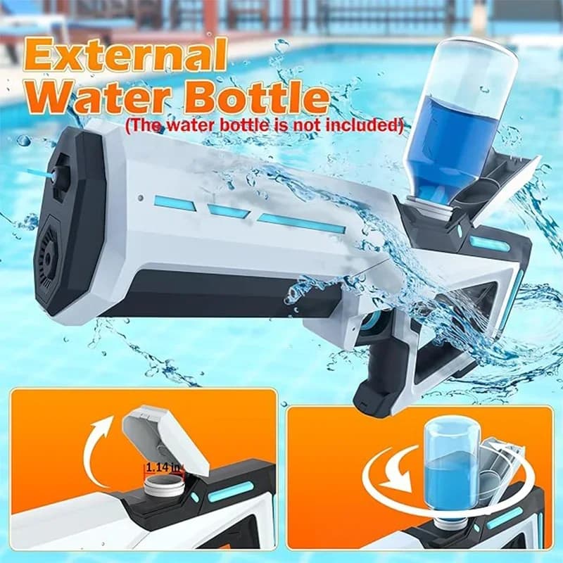 Pistolets à eau électriques pour adultes, aspiration automatique, blasters, injuste, Squ343, jouet d