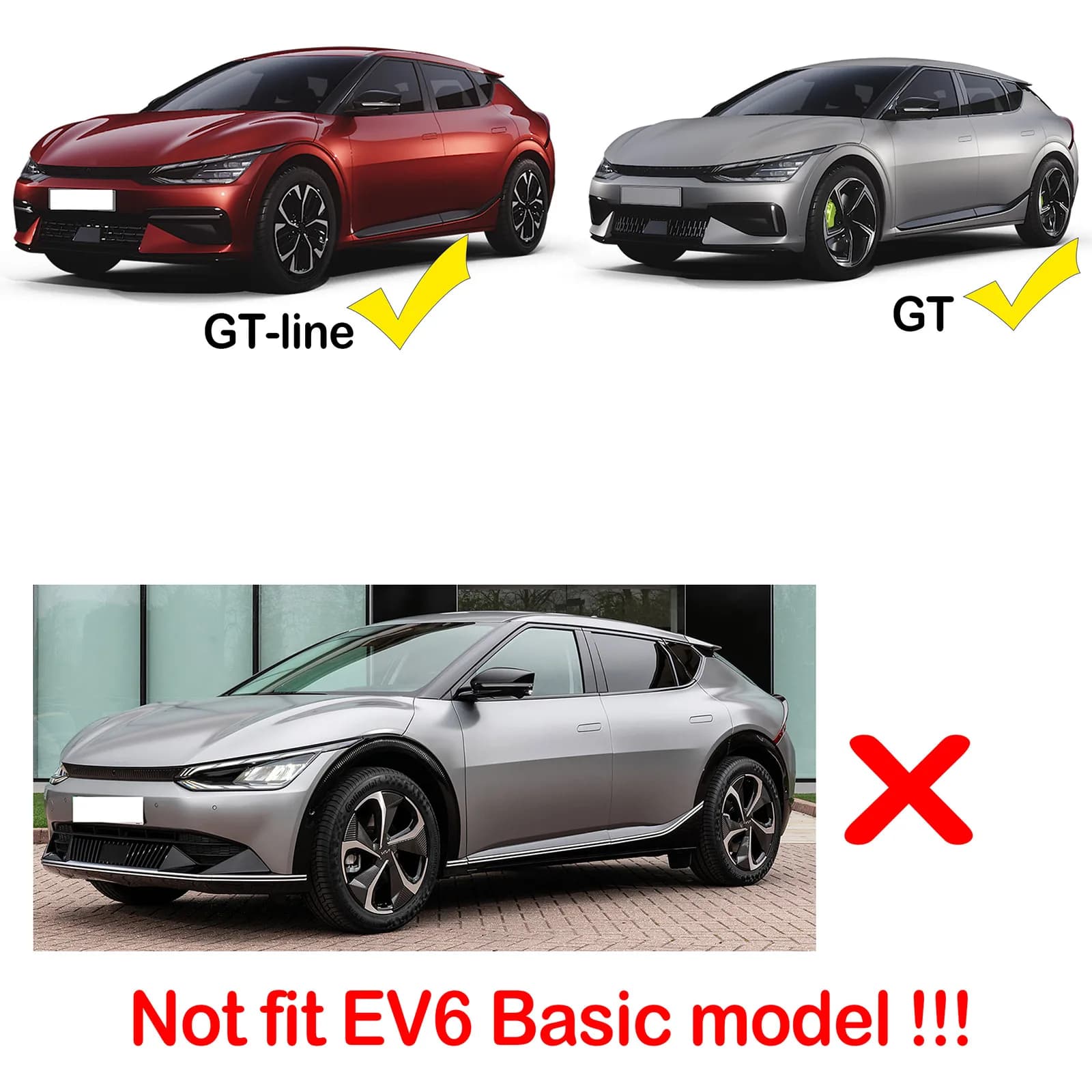 Pour Kia EV6 GT-Line GT Line CV EV 021 2022 2023 garde-boue garde-boue avant arrière moulé garde-bou