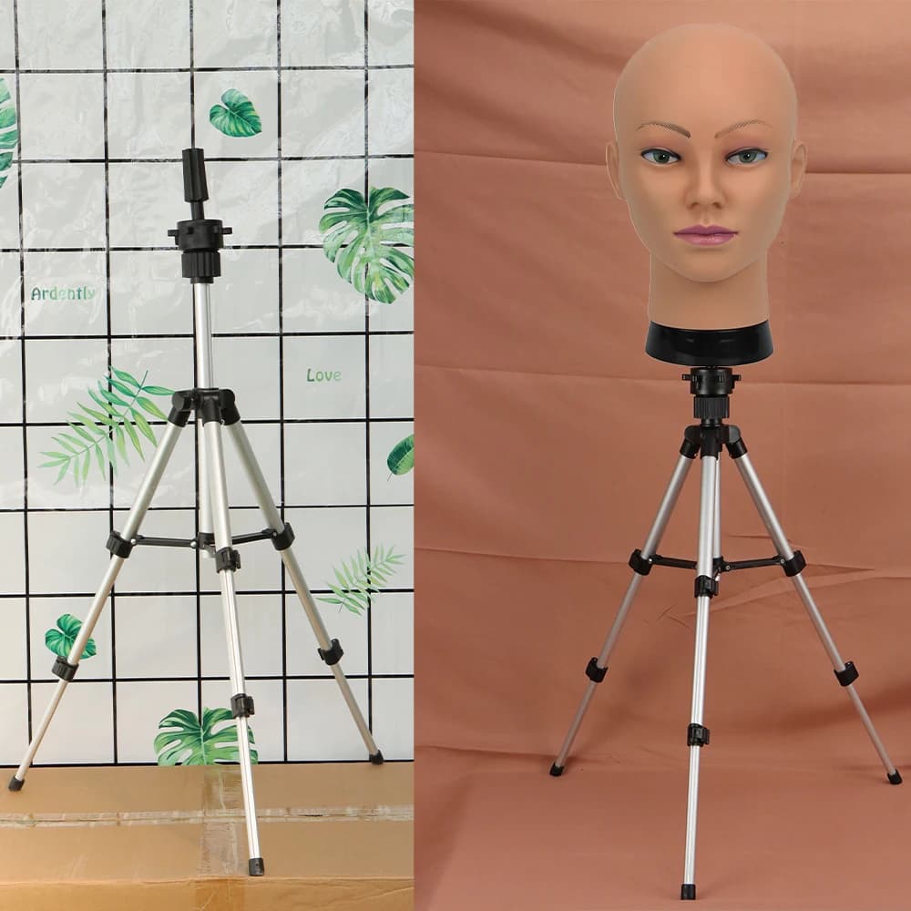 Support de tête de mannequin pour perruque, trépied de perruque réglable, affichage exécutif avec ép