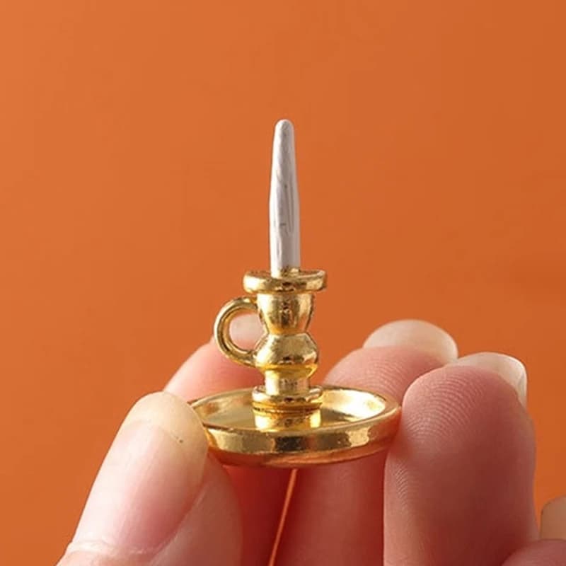 Bougeoir Miniature pour maison de poupée 1:12, bougeoirs, modèle de meubles, accessoires pour maison
