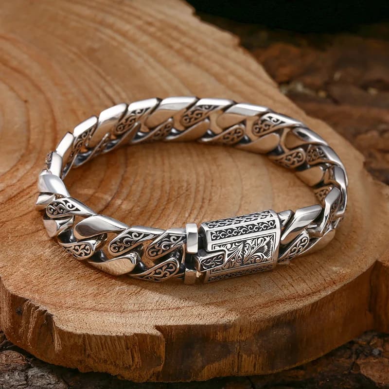 Guirlande de vigne intemporelle en argent Sterling S925, boucle rétro Punk, bijoux de réservoir, cad