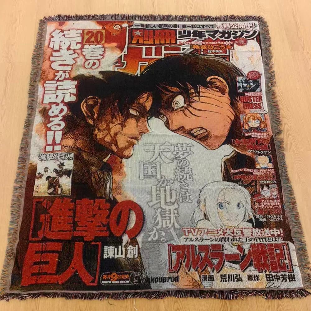 2025 attaque sur Titan Eren Anime dessin animé couvertures douces jeter couverture nouvel an cadeau 