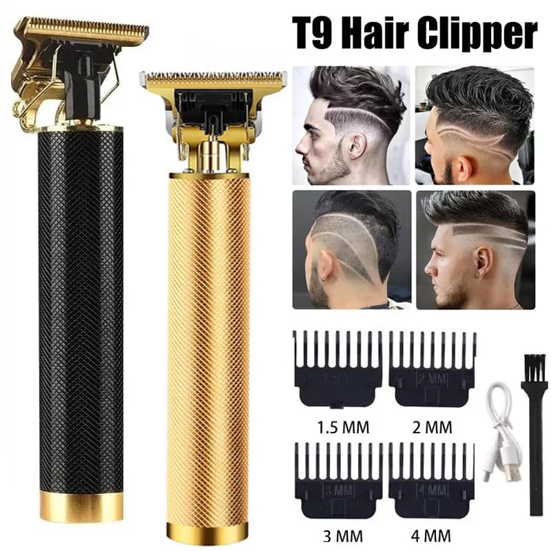 Vintage corps tondeuse à cheveux électrique rasage des cheveux pour hommes T9 sans fil tondeuse à ba