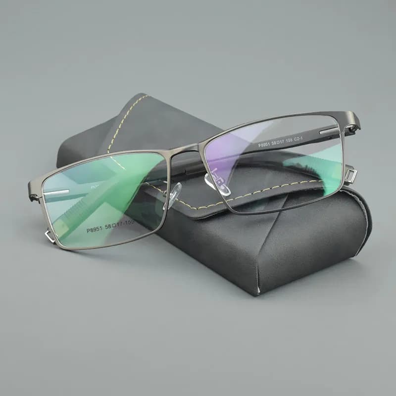 Montures de lunettes en alliage de titane pour hommes, monture de lunettes de Prescription optique, 