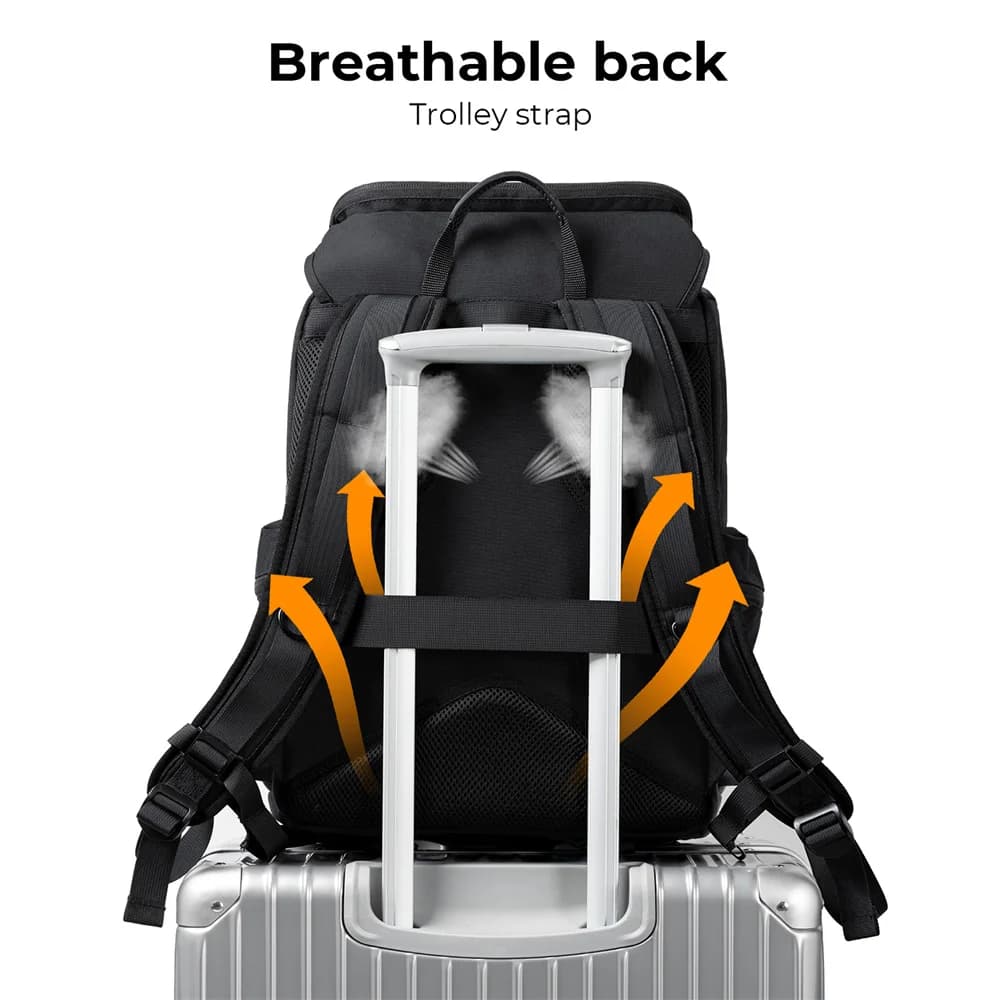 Sac à dos K&F CONCEPT 25L avec compartiment pour ordinateur portable 15,6 pouces, étui pour appareil
