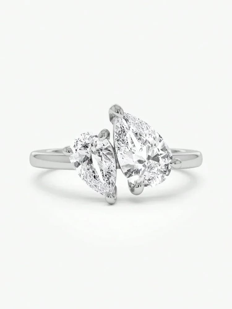 Bagues en argent Sterling 925 pour femmes, goutte d'eau scintillante, entrelacées, éblouissantes, po