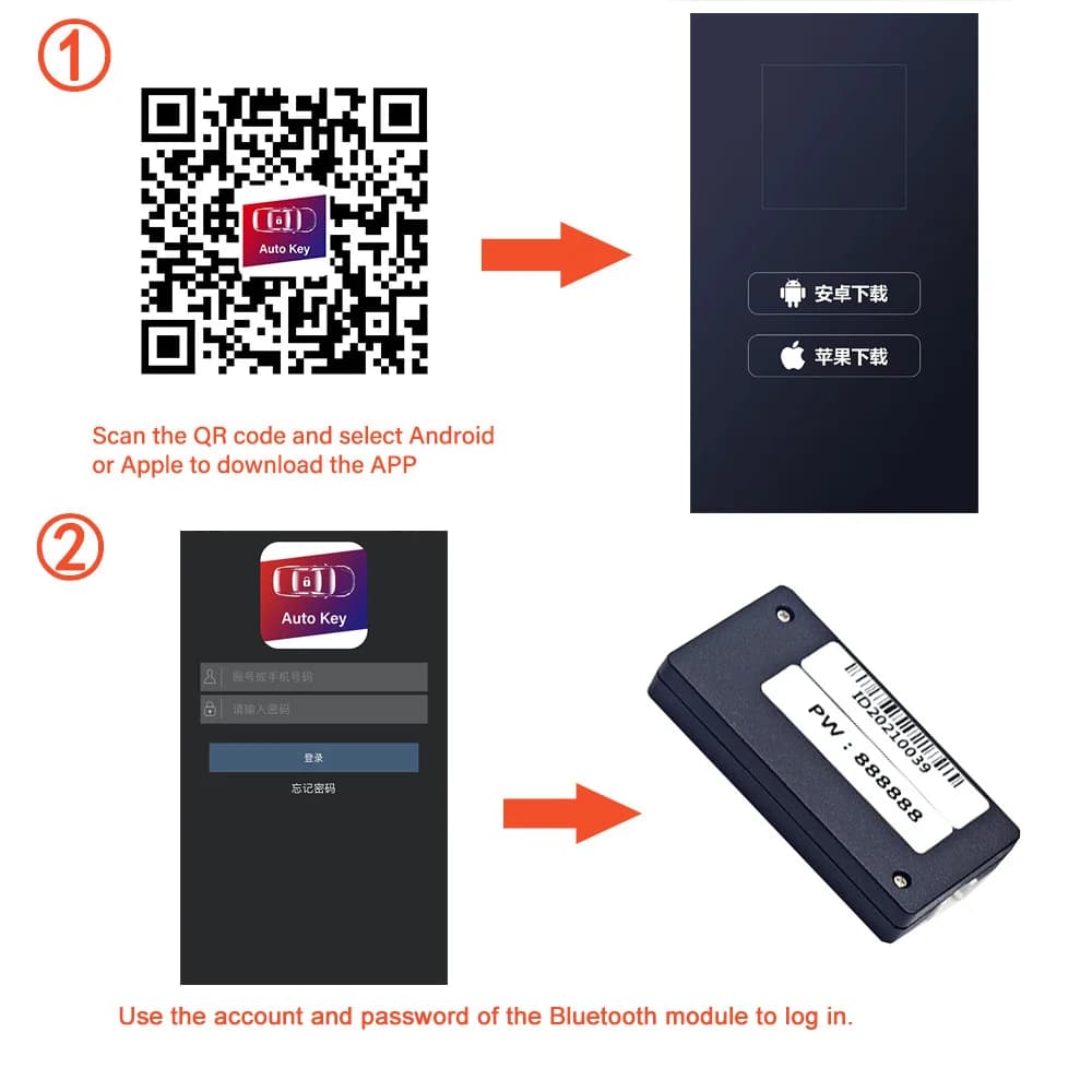 Module KirBin Independent 101, suite de modules Bluetooth, câble inclus