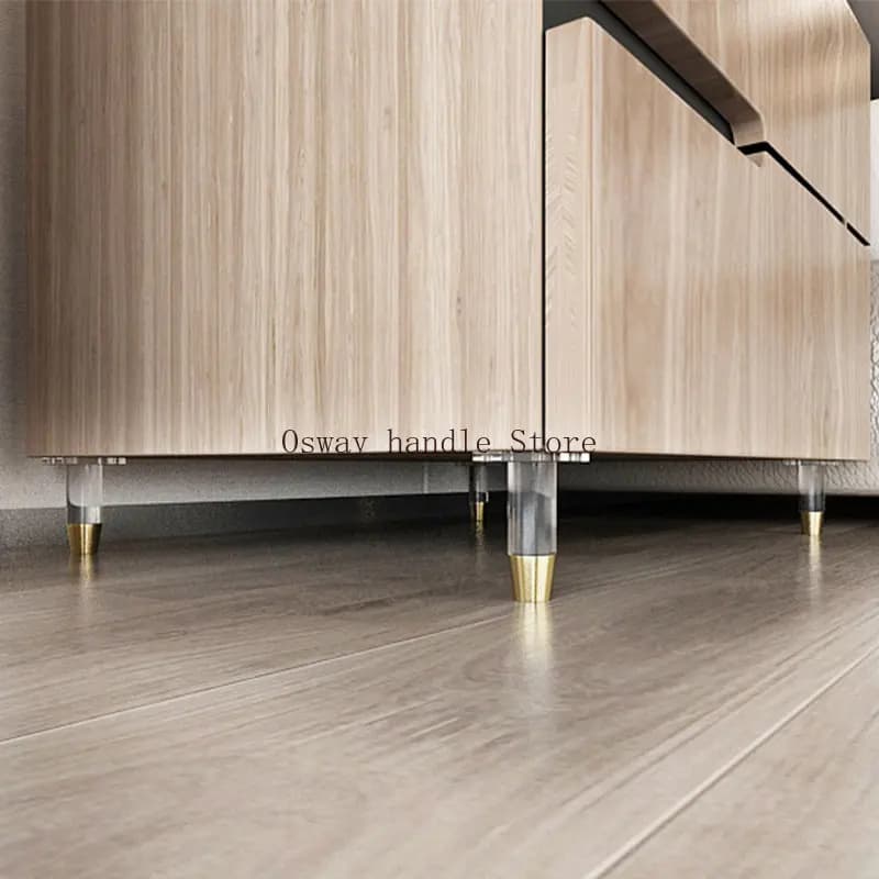 4 pièces/ensemble acrylique Transparent meubles jambes remplacement canapé pieds bureau chaise commo
