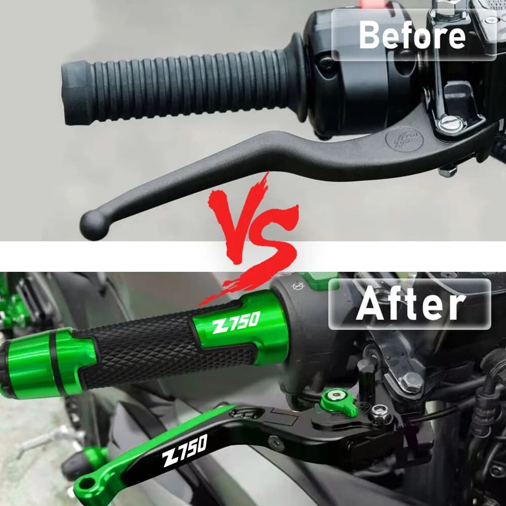 Leviers de frein et d'embrayage réglables, accessoires de moto Z 750, poignées de guidon pour KAWASA