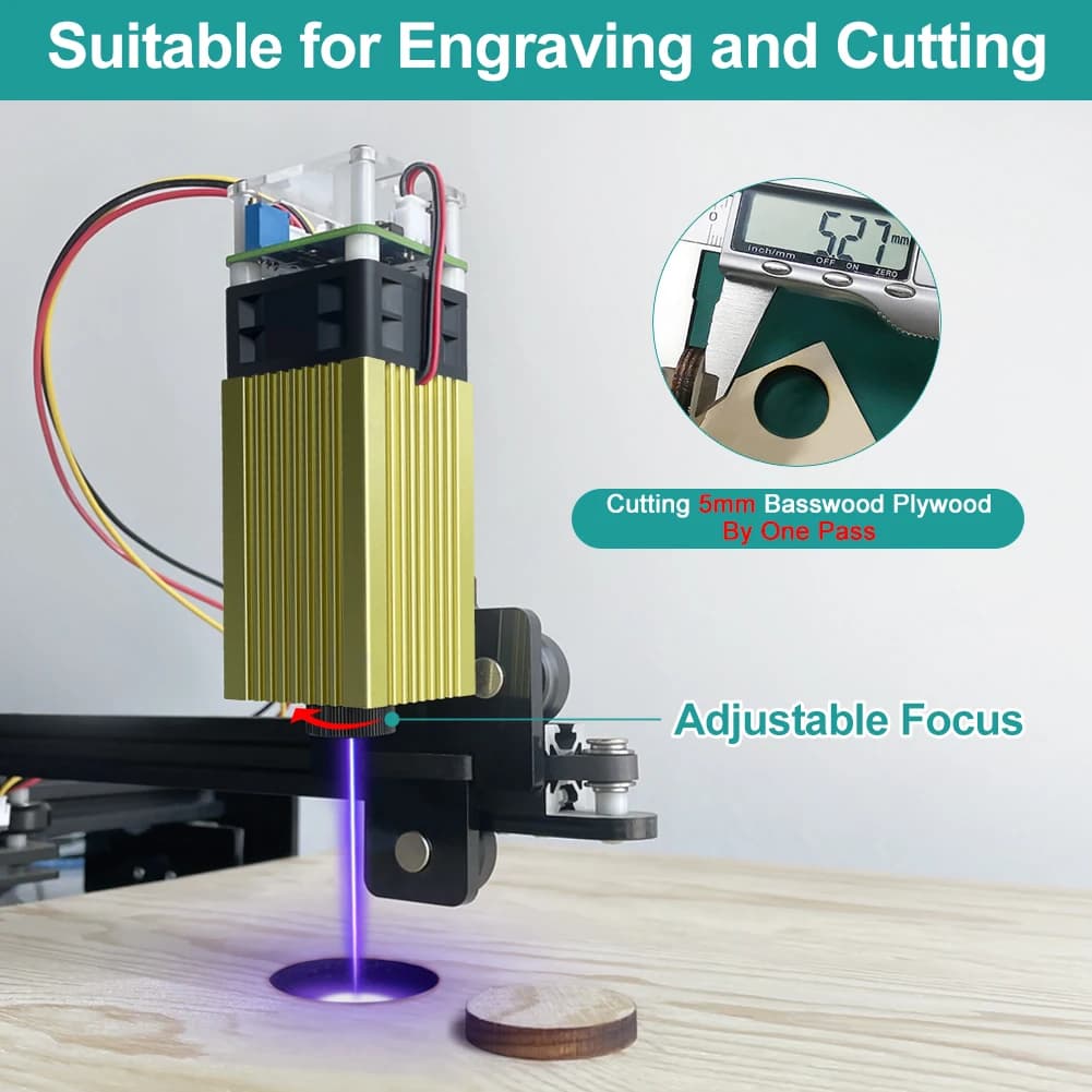 Laser arbre 20W Module Laser 450nm 40W TTL tête de graveur Laser à lumière bleue pour Machine de déc