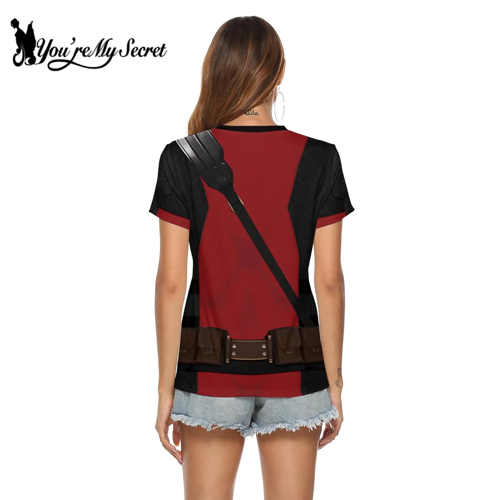 [Tu es mon Secret] T-Shirt femme Wolverine Cosplay Deadpool chemises à manches courtes Halloween car