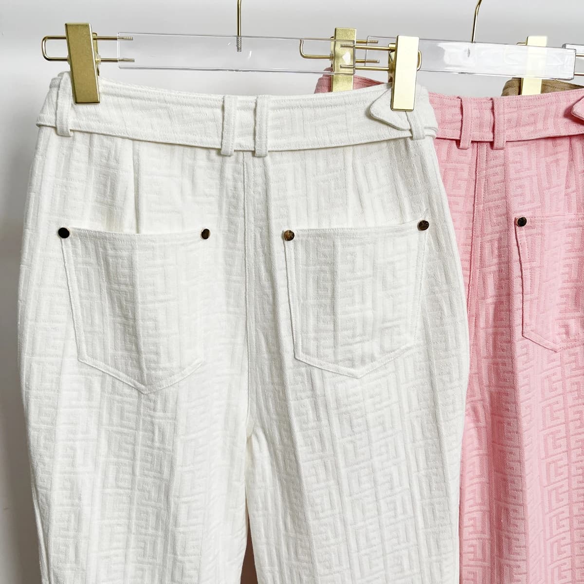 S-3XL printemps et automne nouveau tissu Jacquard de haute qualité avancé tout-assorti pantalon déco