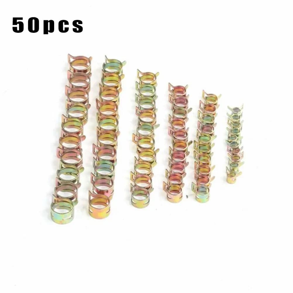 50 pièces/ensemble Clips de fixation à ressort de voiture 5/6/7/8/9mm pince à ressort tuyau de condu