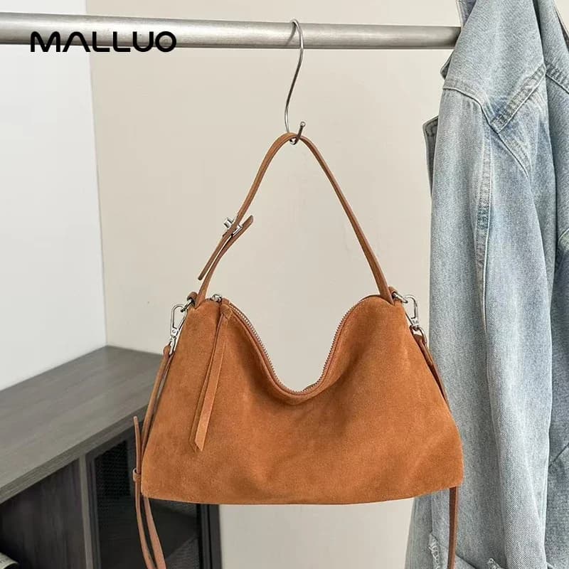 Sacs à bandoulière en cuir de vache en daim pour femmes, grand fourre-tout Boston en daim souple et 