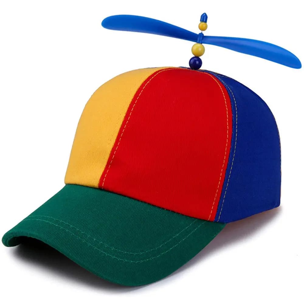 Casquette de soleil en bambou libellule arc-en-ciel pour enfants, chapeau Snapback, conception d'hél