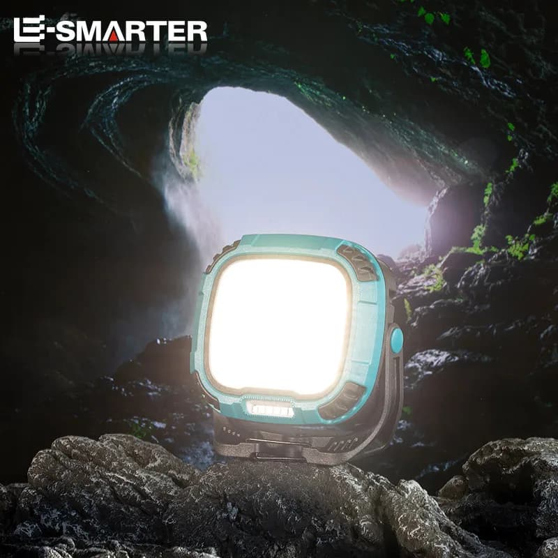 Lampe de poche COB à lumière forte, torche Rechargeable par USB, Portable, batterie externe d'extéri