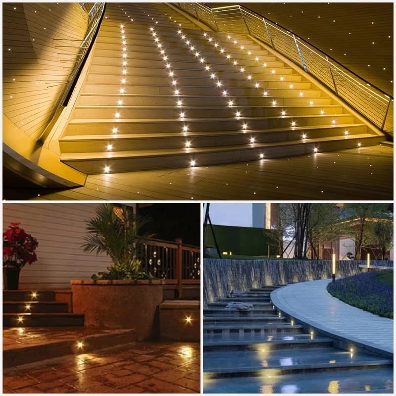 Mini LED 12V 0.5W pont lumière encastré extérieur LED Spot étanche IP68 étape lumière jardin chemin 