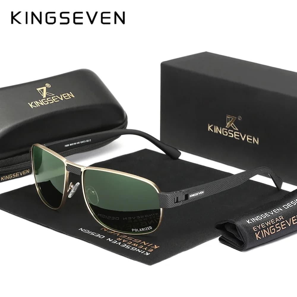 KINGSEVEN hommes lunettes de soleil polarisées UV400 mode Vintage rétro Rectangle classique lunettes