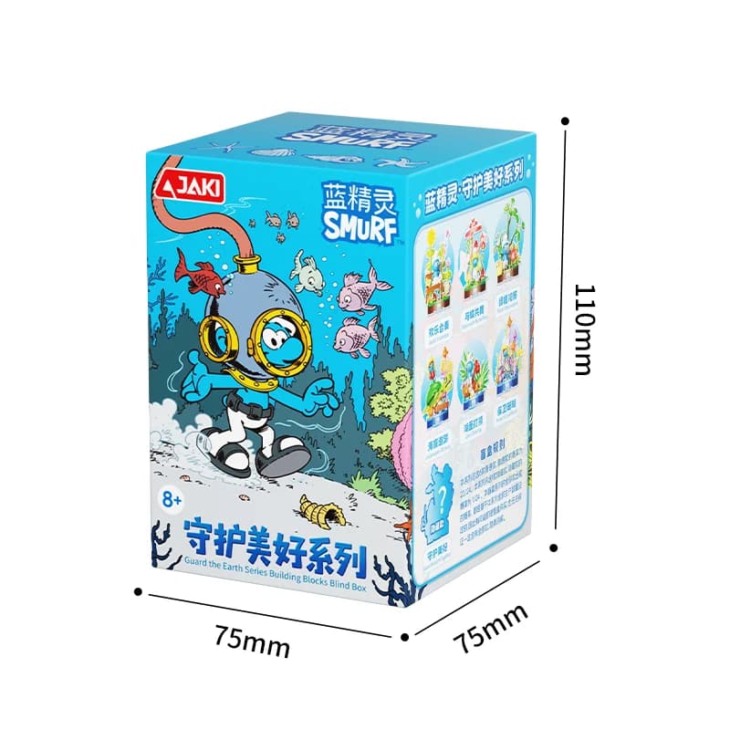 Série Smurfs : Boîte Mystère de Blocs de Construction, Modèle de Scène Paysagère Océanique Naturelle