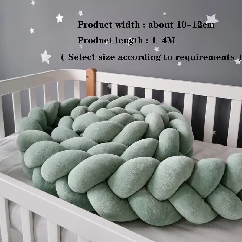 1-4 M bébé lit protecteur infantile berceau oreiller coussin tresse noeud pare-chocs berceau pare-ch