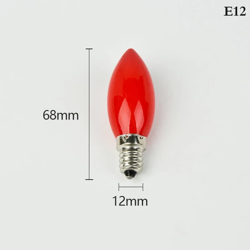 Ampoule d'autel LED E12/E14, bougie rouge, lampe de bouddha, Temple, lampe décorative, perle de boud