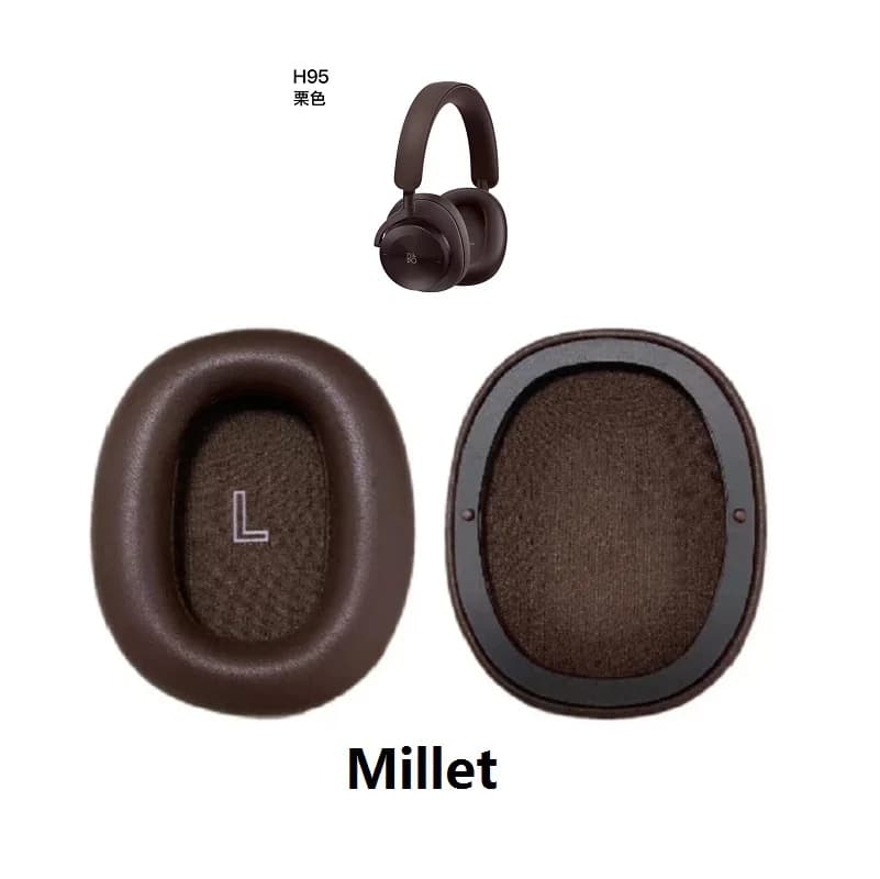 Coussinets d'oreille 100% originaux pour écouteurs B & O H95 Bang & Olufsen Beoplay H95, en cuir de 