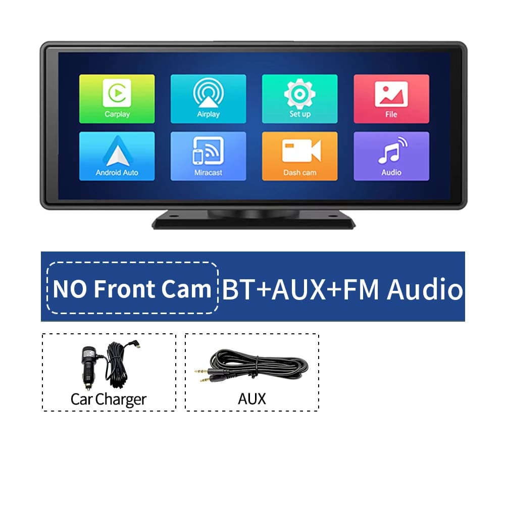 Caméra de tableau de bord sans fil ADAS, Carplay, Android Auto, DVR de voiture, WiFi 5G, navigation 