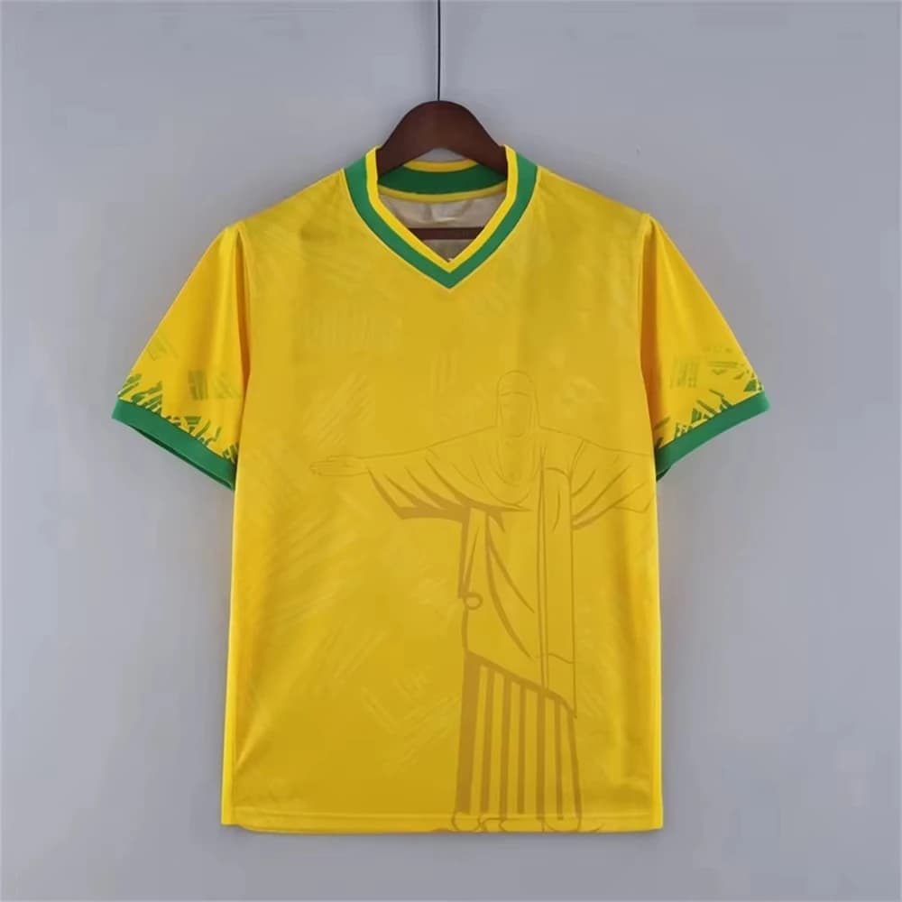 T-shirt de Football pour adultes/enfants, édition spéciale brésilienne, jésus noir gris, T-shirt d'e
