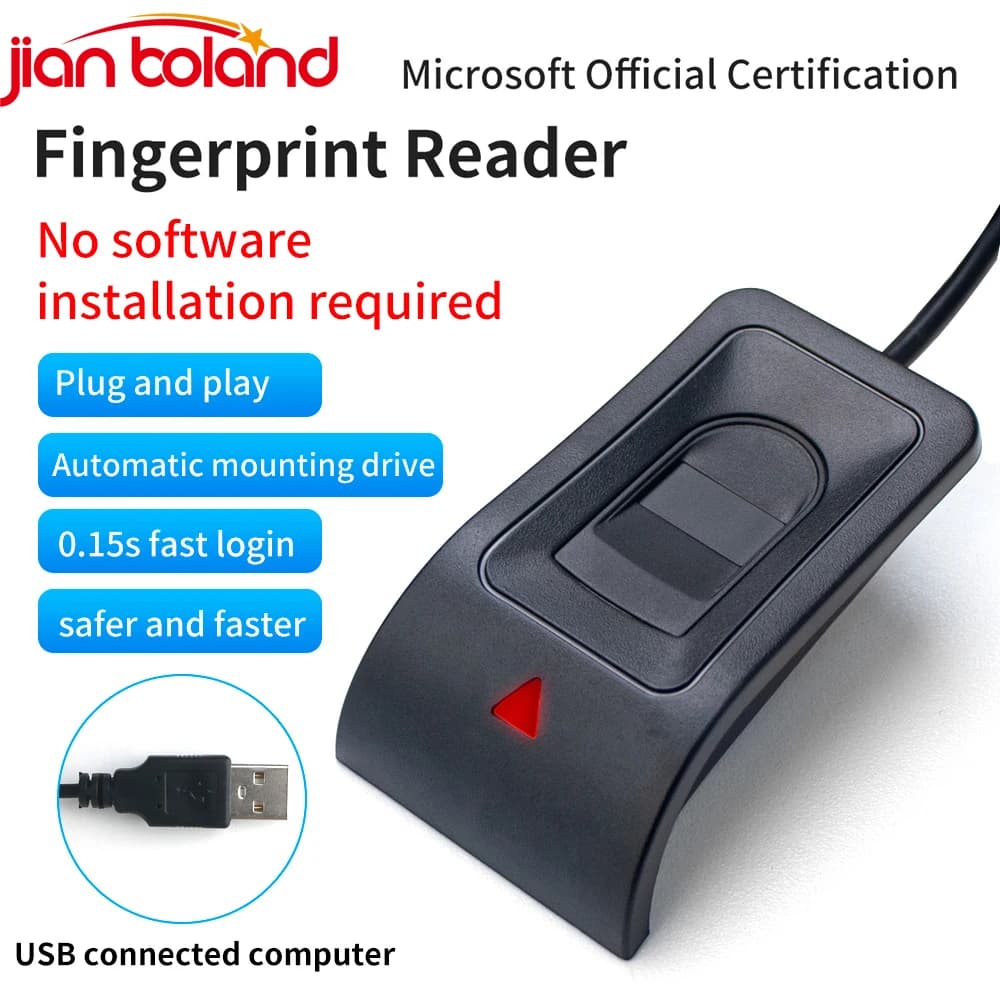 Pour Windows 10 11 Hello connexion biométrique d'empreintes digitales lecteur USB Module de Scanner 