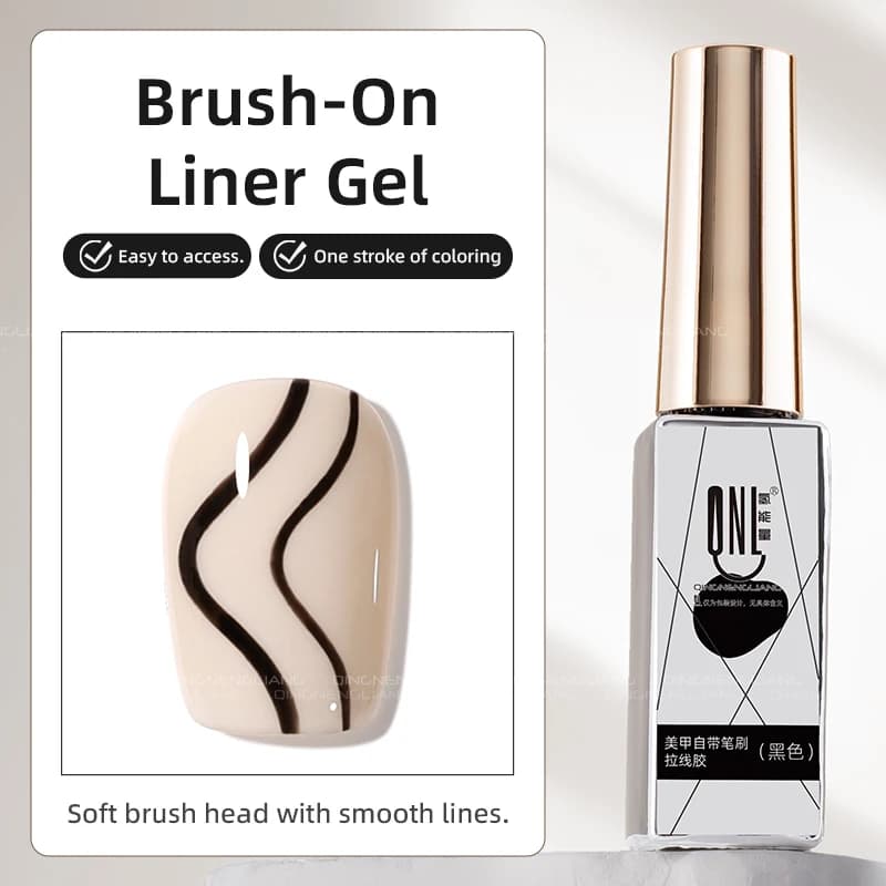 Verhéritage à ongles gel UV/LED, 7ml, blanc, noir, semi-continu