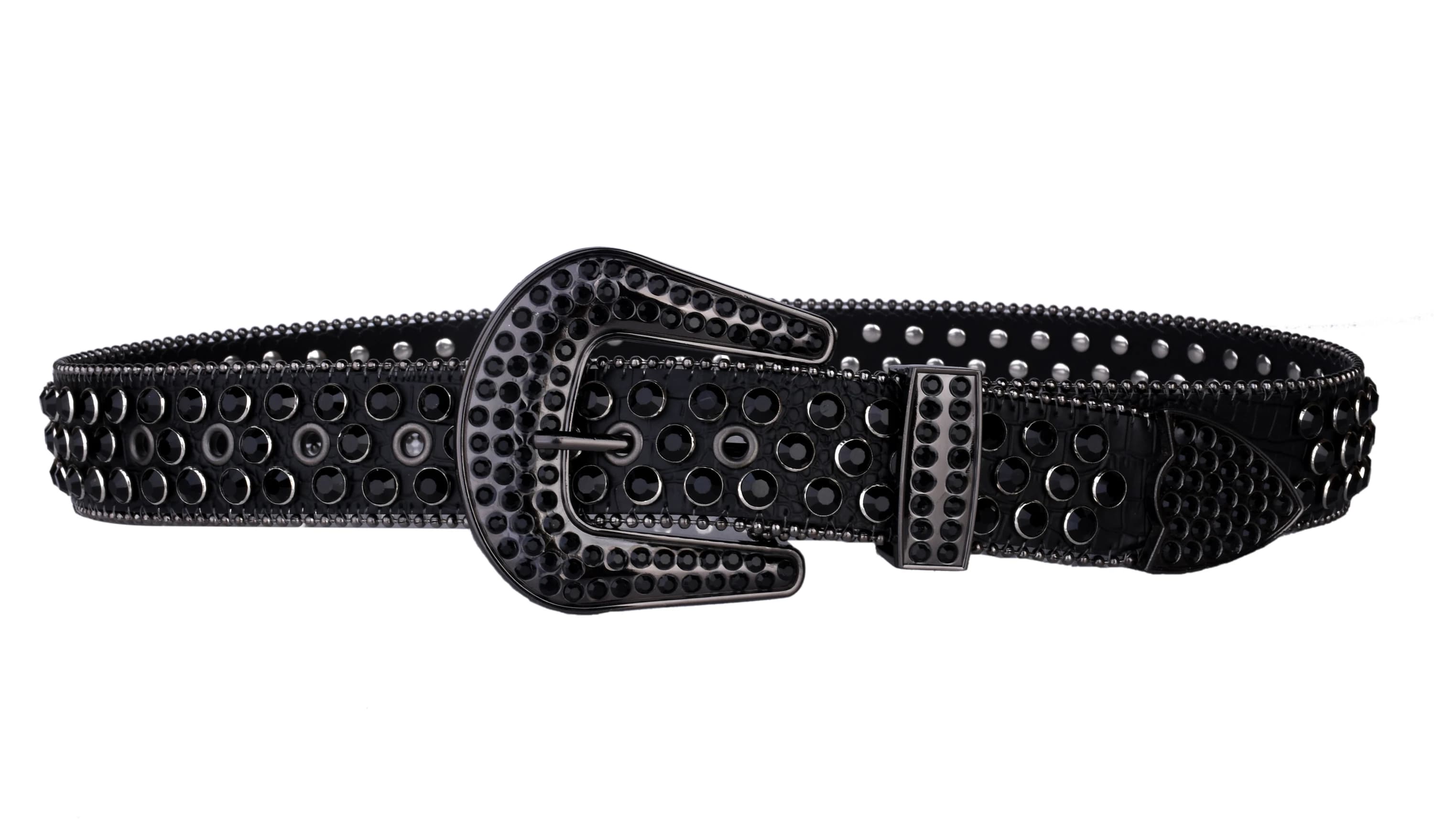 Ceintures cloutées en strass pour femmes, ceinture en cuir Pu brillant, ceinture de fête de mariage,