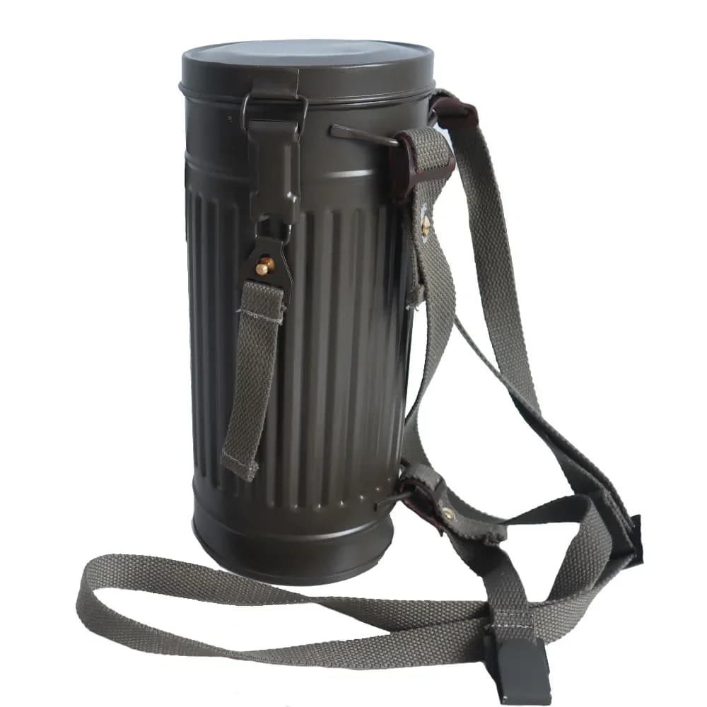 Masque à gaz allemand de la seconde guerre mondiale, matériel métallique, équipement portable de sol