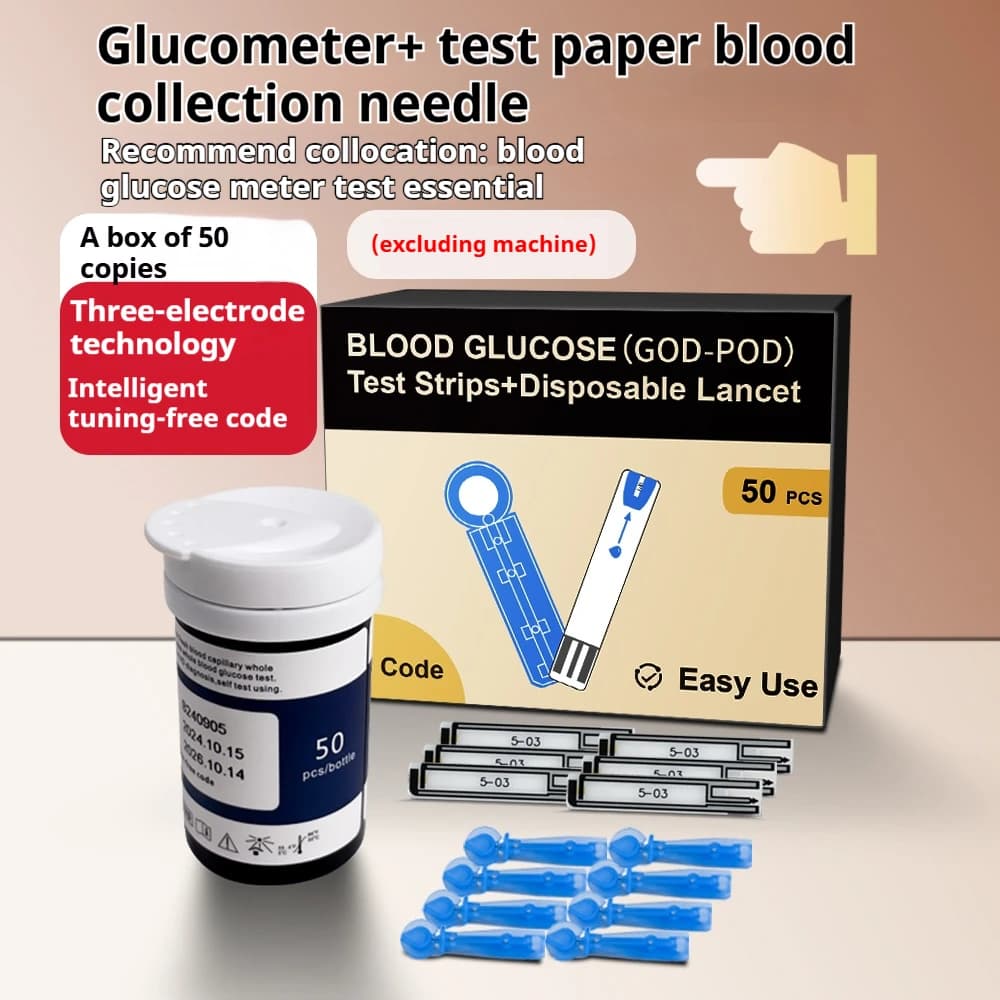 Aique-Lecteur de glycémie, 10 bandelettes de test Mg/dL, kit de test MCasio/L, machine Lancet, gluco