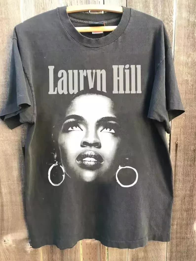 T-shirt de l'album des années 90 de Lauren Hill pour hommes, style rétro Genjuku, t-shirt décontract