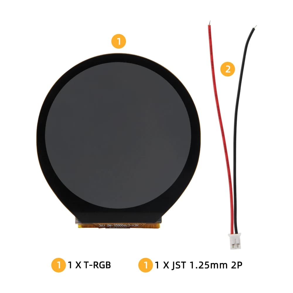 LILYGO® T-RGB ESP32-S3 Carte de développement ST7701S, écran tactile LCD rond T-RGB, ESP32-S3, 2.1, 