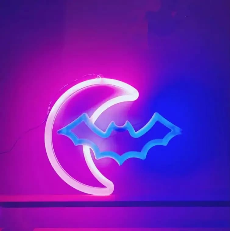 LED lumineux néon nuit manette de jeu feu lune étoile signe modélisation lampe chambre mur Art décor