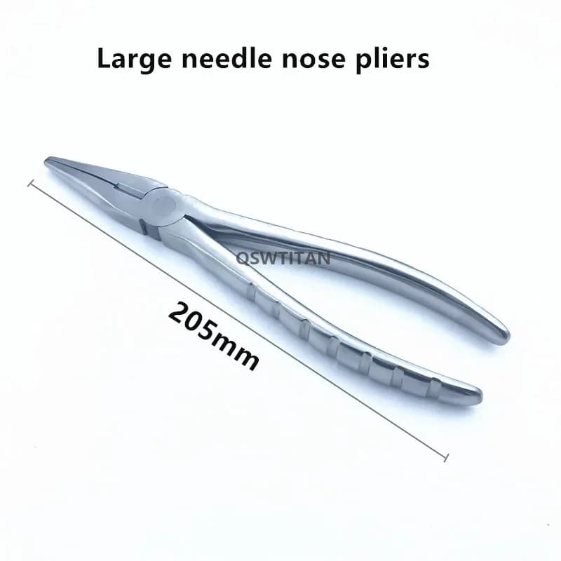 Pince Antarctique Plate avec Mâchoires Dentelées, Instrument Orthopédique Vétérinaire, Grand, Petit