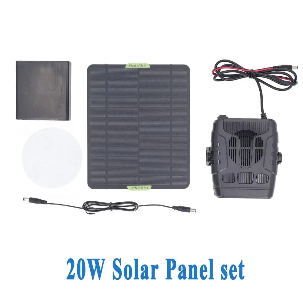 Chauffage électrique solaire portable pour l'hiver, réchaud pour animaux de compagnie, camping en pl