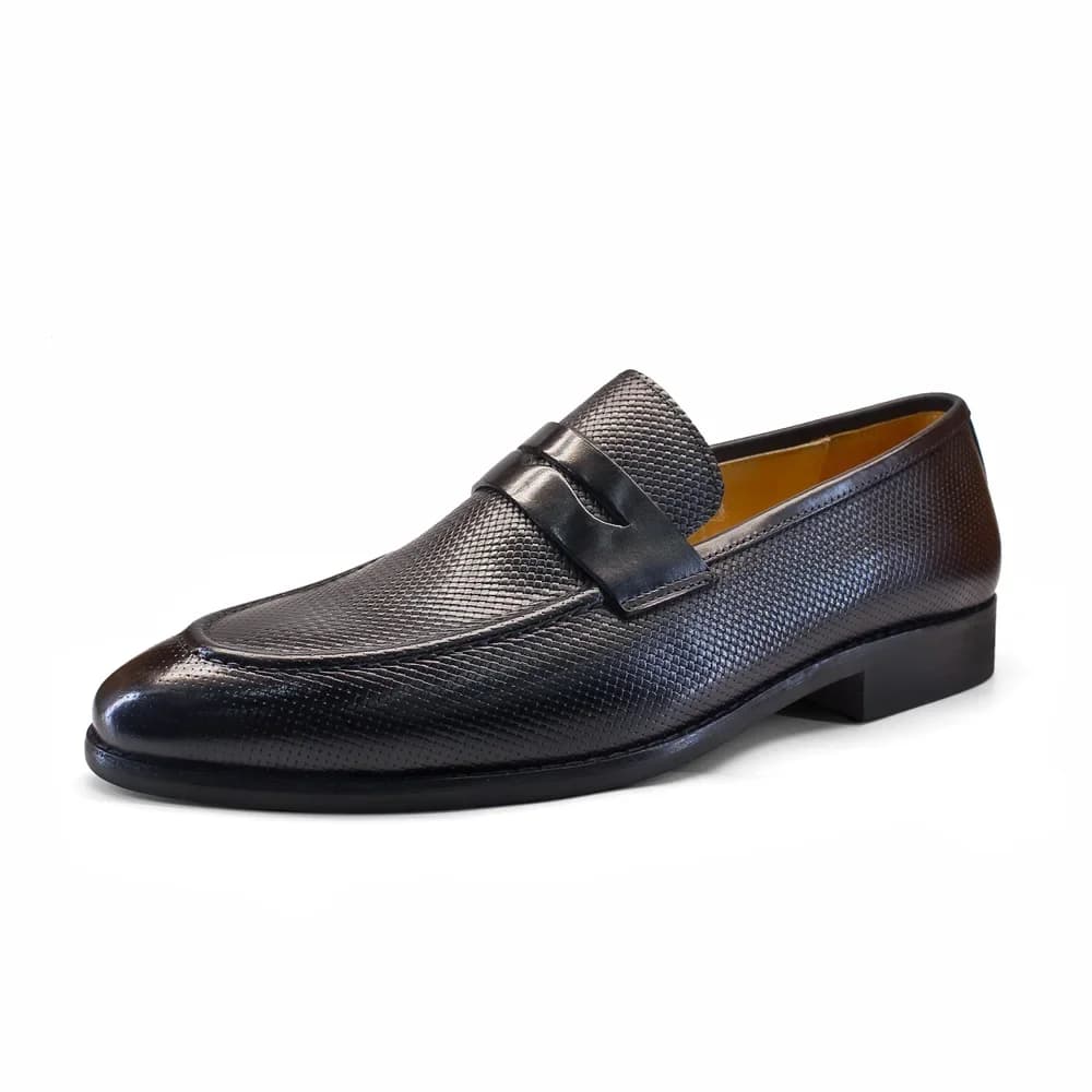 Mocassins confortables en cuir véritable, chaussures décontractées avec semelle en caoutchouc pour h