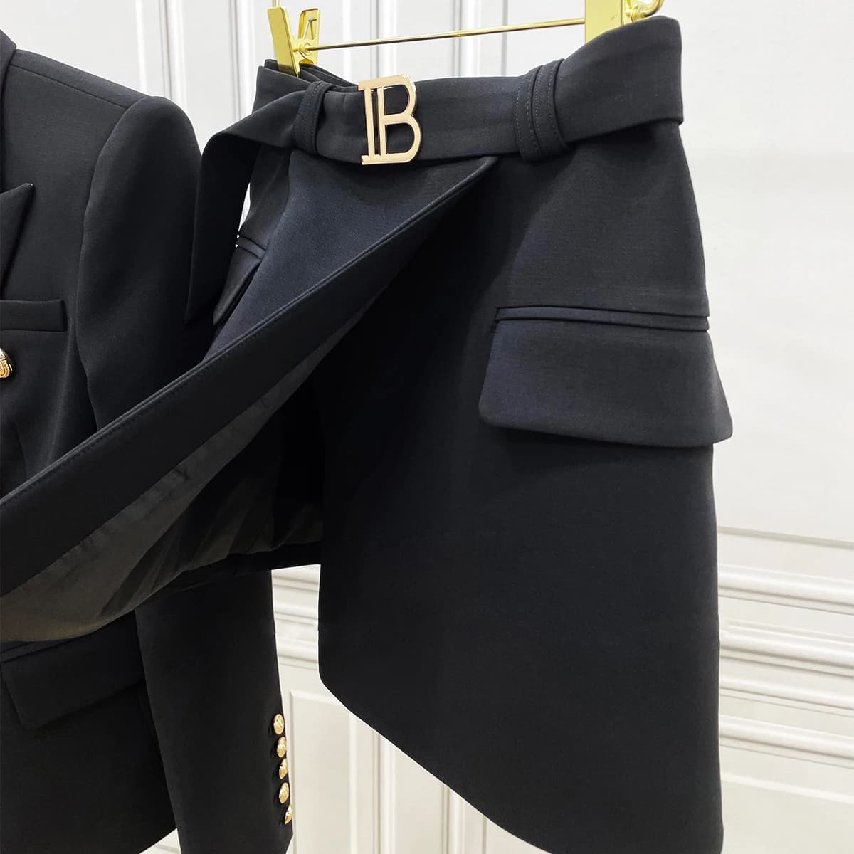 Jupe courte trapèze Simple décontractée pour femmes, nouvelle mode, Slim, boucle en métal, couleur u