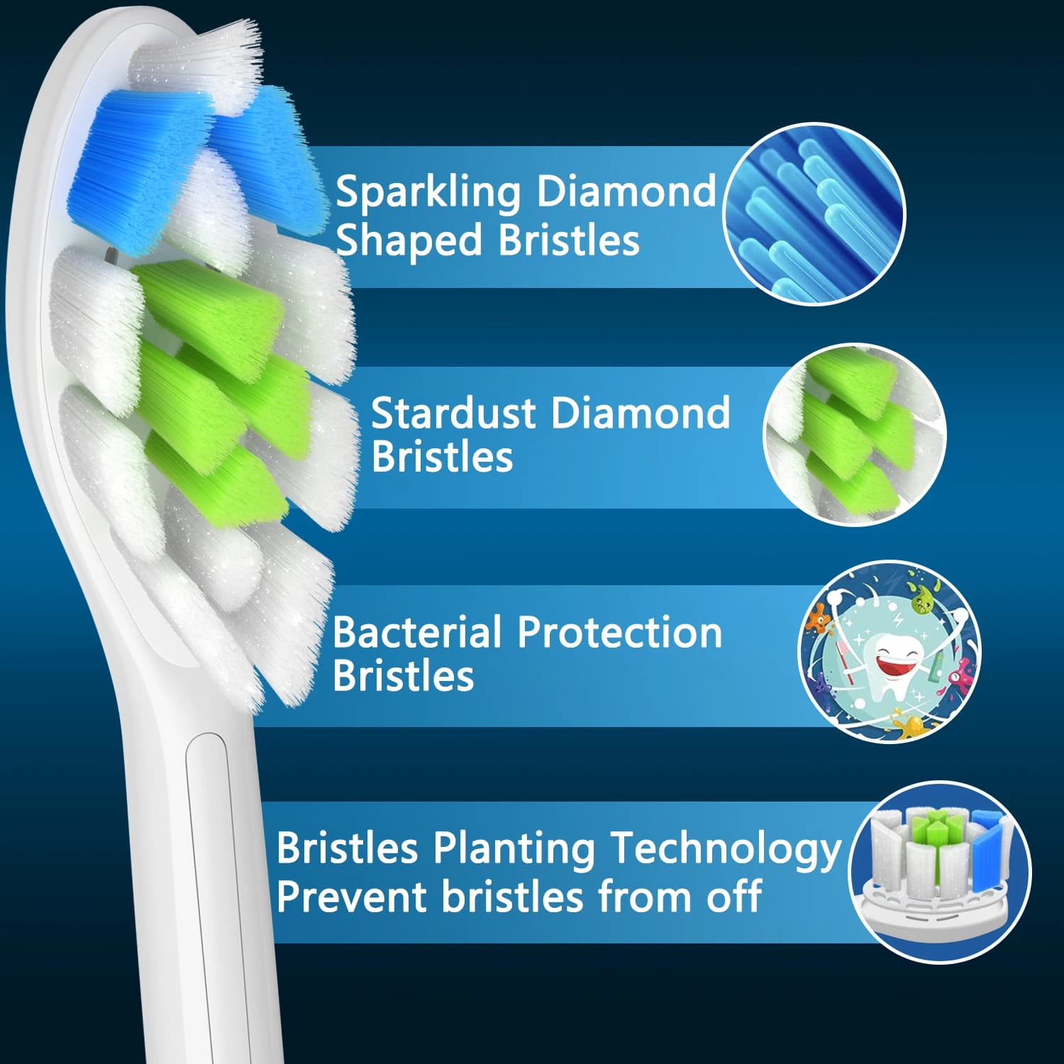 Têtes de brosse à dents de rechange pour têtes de rechange Phlips, tête de brosse à dents électrique